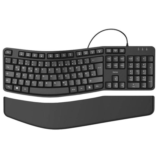 hama EKC-400 ergonomische Tastatur kabelgebunden schwarz | 182630