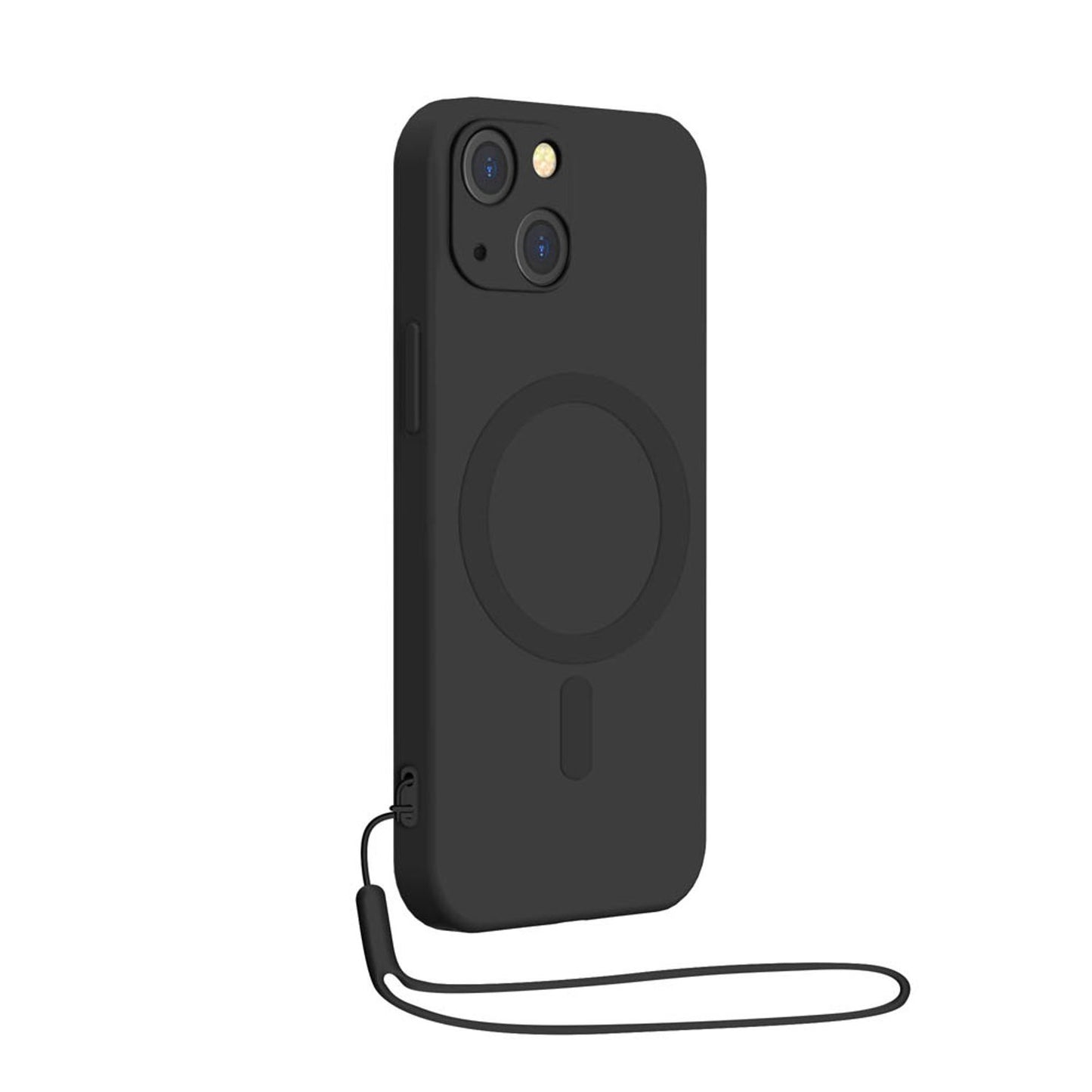 bigben Soft Case mit MagSafe Handy-Cover für Apple iPhone 13, iPhone 14 schwarz | COVMAGIP14BL