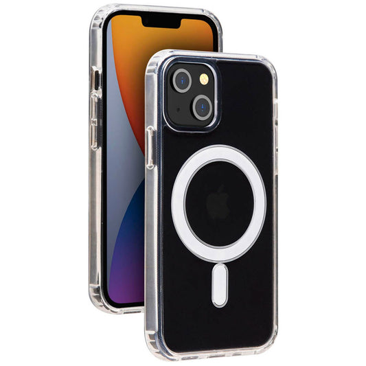 bigben Hybrid Case mit MagSafe Handy-Cover für Apple iPhone 13, iPhone 14 transparent | COVMAGIP14