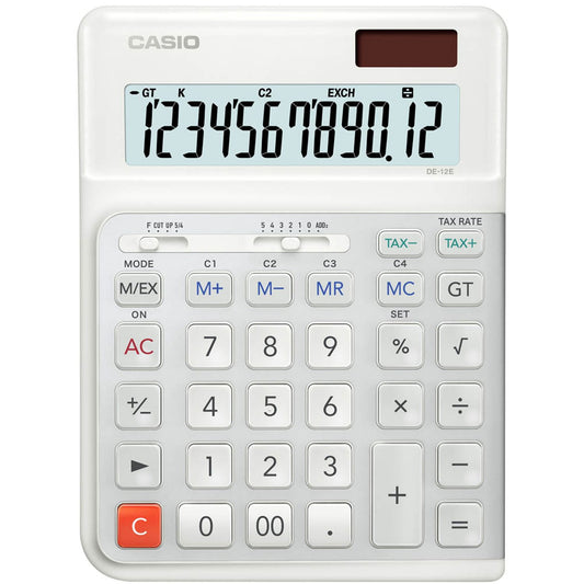 CASIO Tischrechner weiß | DE-12E-WE