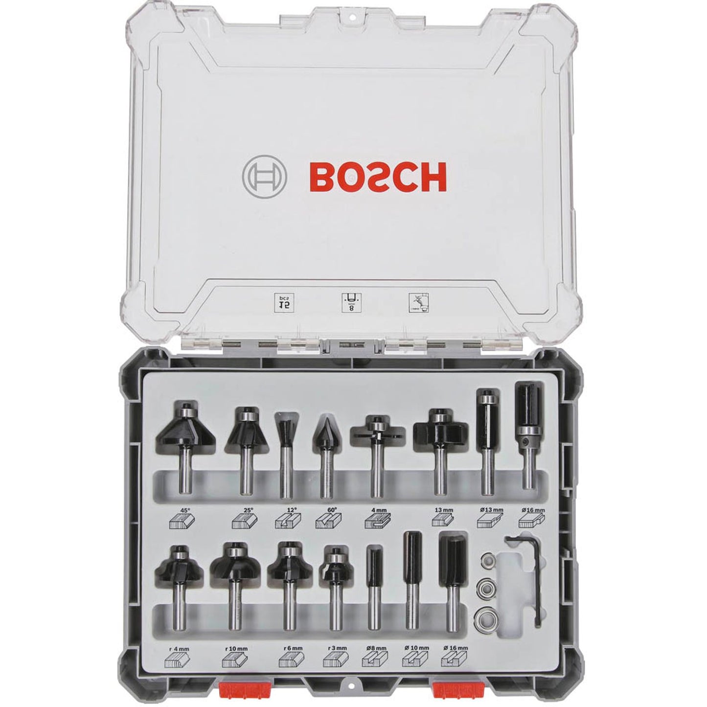 BOSCH Mixed Set Fräser-Set 15-teilig | 2607017472