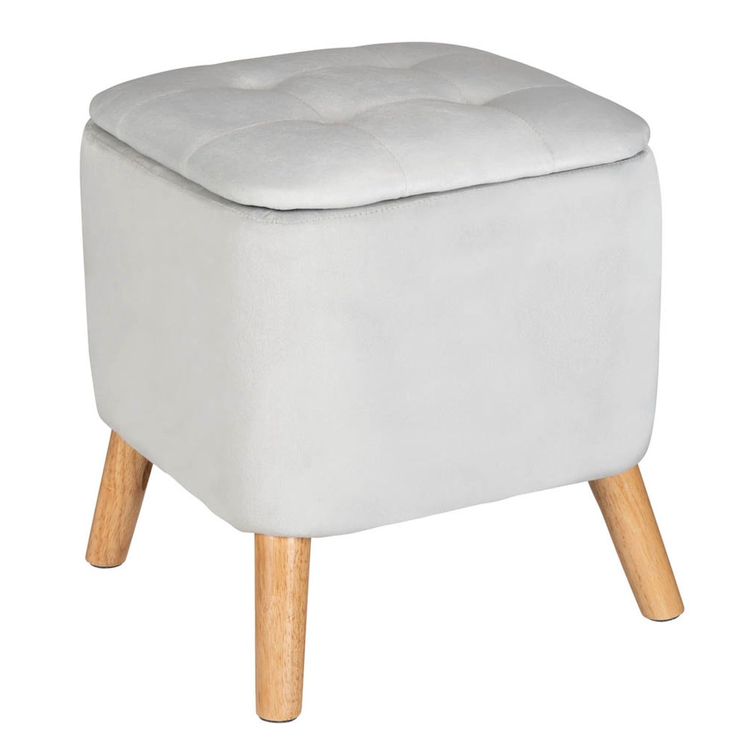 WENKO Hocker mit Stauraum hellgrau | 69764800