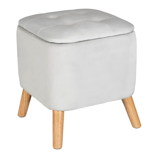 WENKO Hocker mit Stauraum hellgrau | 69764800