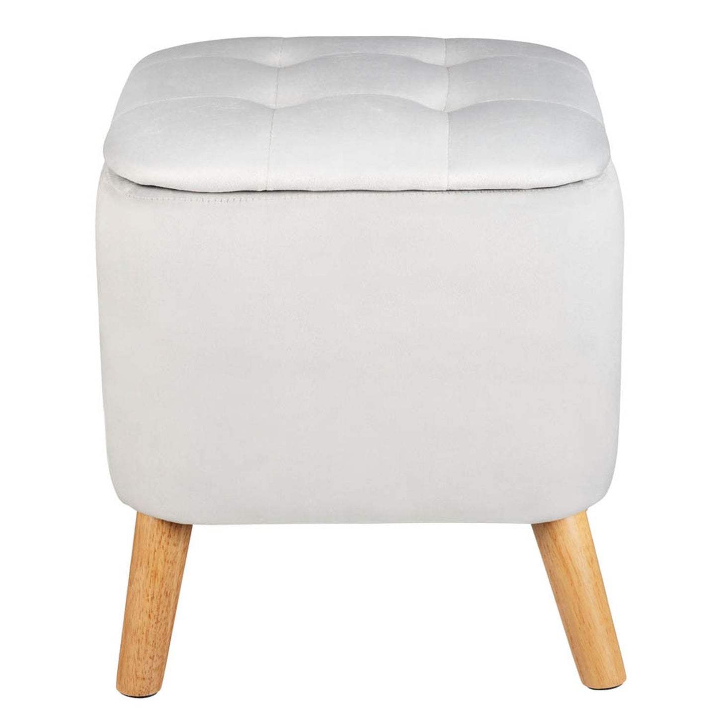WENKO Hocker mit Stauraum hellgrau | 69764800