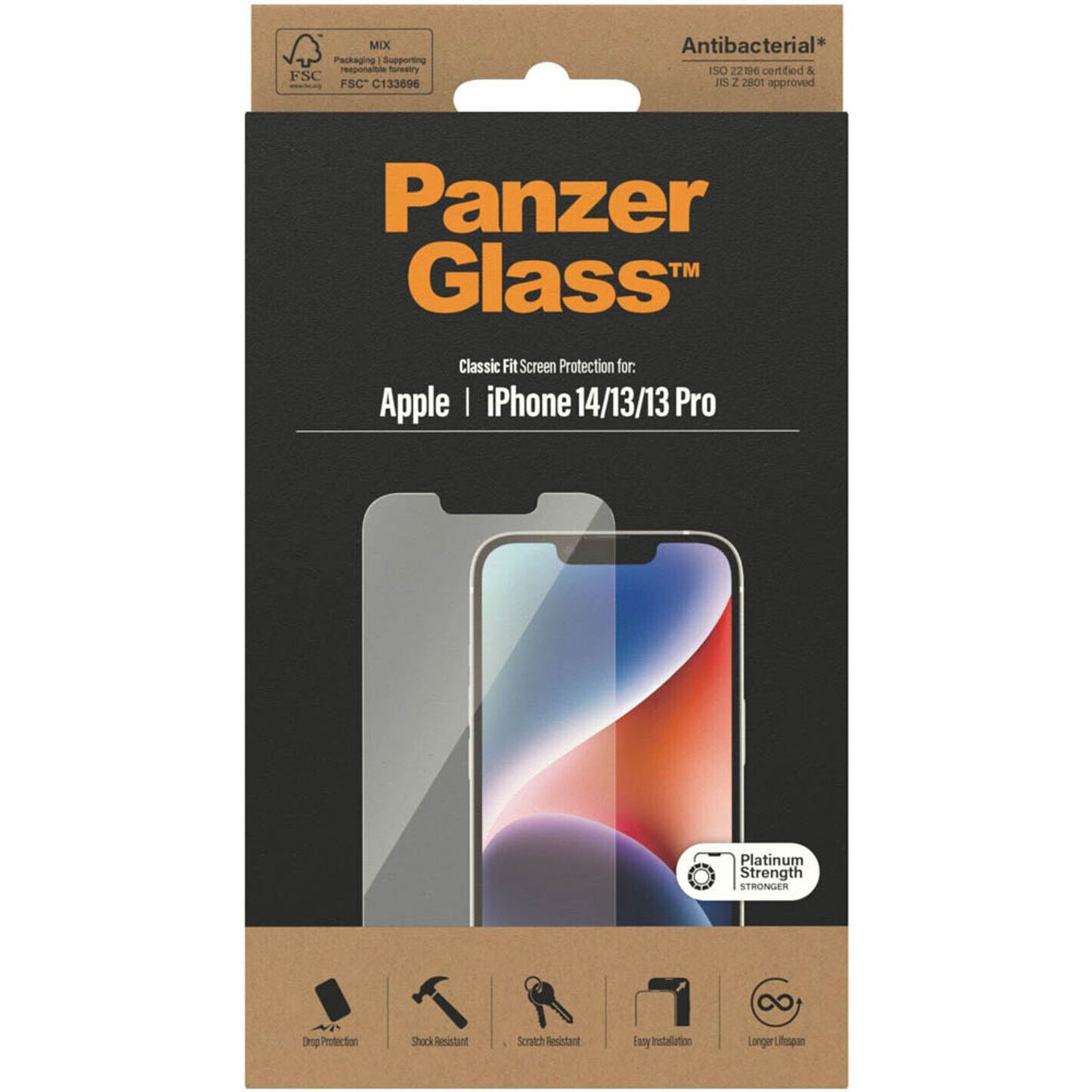 PanzerGlass™ Display-Schutzglas für Apple iPhone 13, iPhone 13 Pro, iPhone 14 | 2767