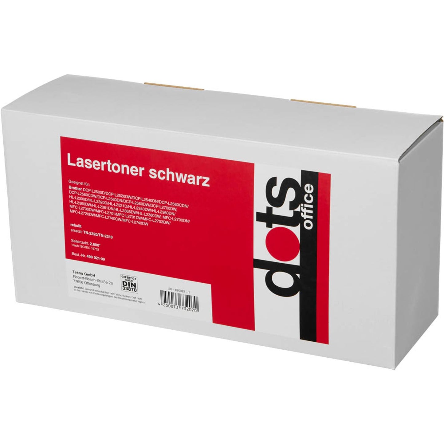 dots schwarz Toner kompatibel zu brother TN-2320 | 1261,3000-DOTS