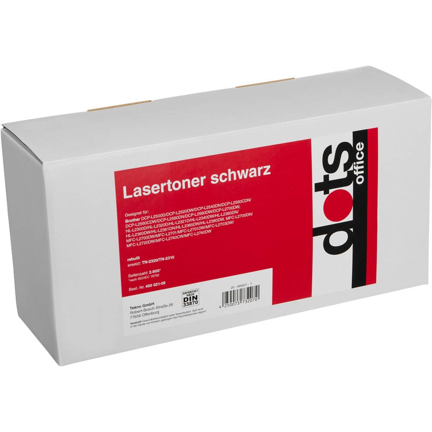 dots schwarz Toner kompatibel zu brother TN-2320 | 1261,3000-DOTS