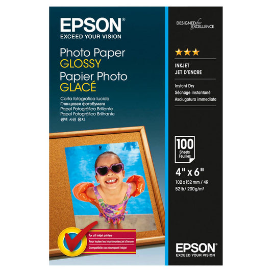 EPSON Fotopapier S042548 10,0 x 15,0 cm glänzend 200 g/qm | C13S042548 | 1 Pack = 100 Blatt