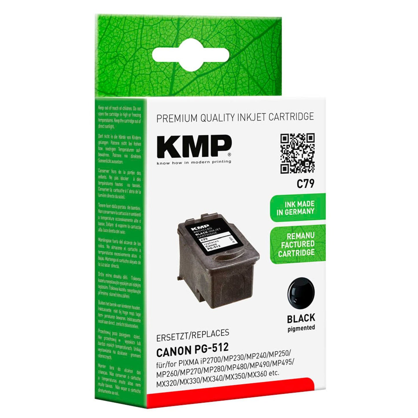 KMP C79 schwarz Druckkopf kompatibel zu Canon PG-512 | 1511,4051