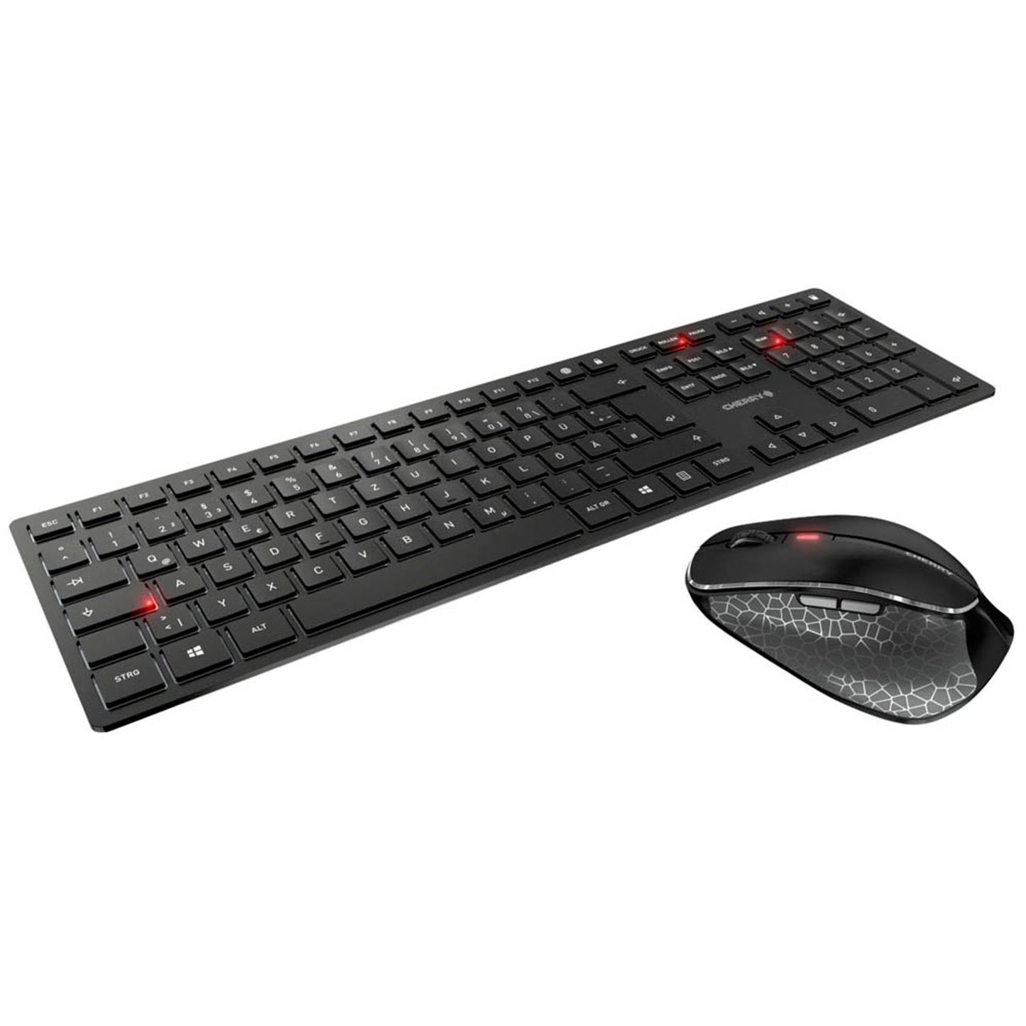 CHERRY DW 9500 SLIM Tastatur-Maus-Set kabellos schwarz | JD-9500DE-2