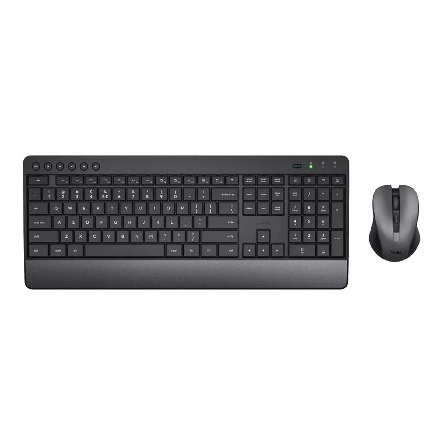 Trust Trezo Wireless Comfort Tastatur-Maus-Set kabellos schwarz | 24532