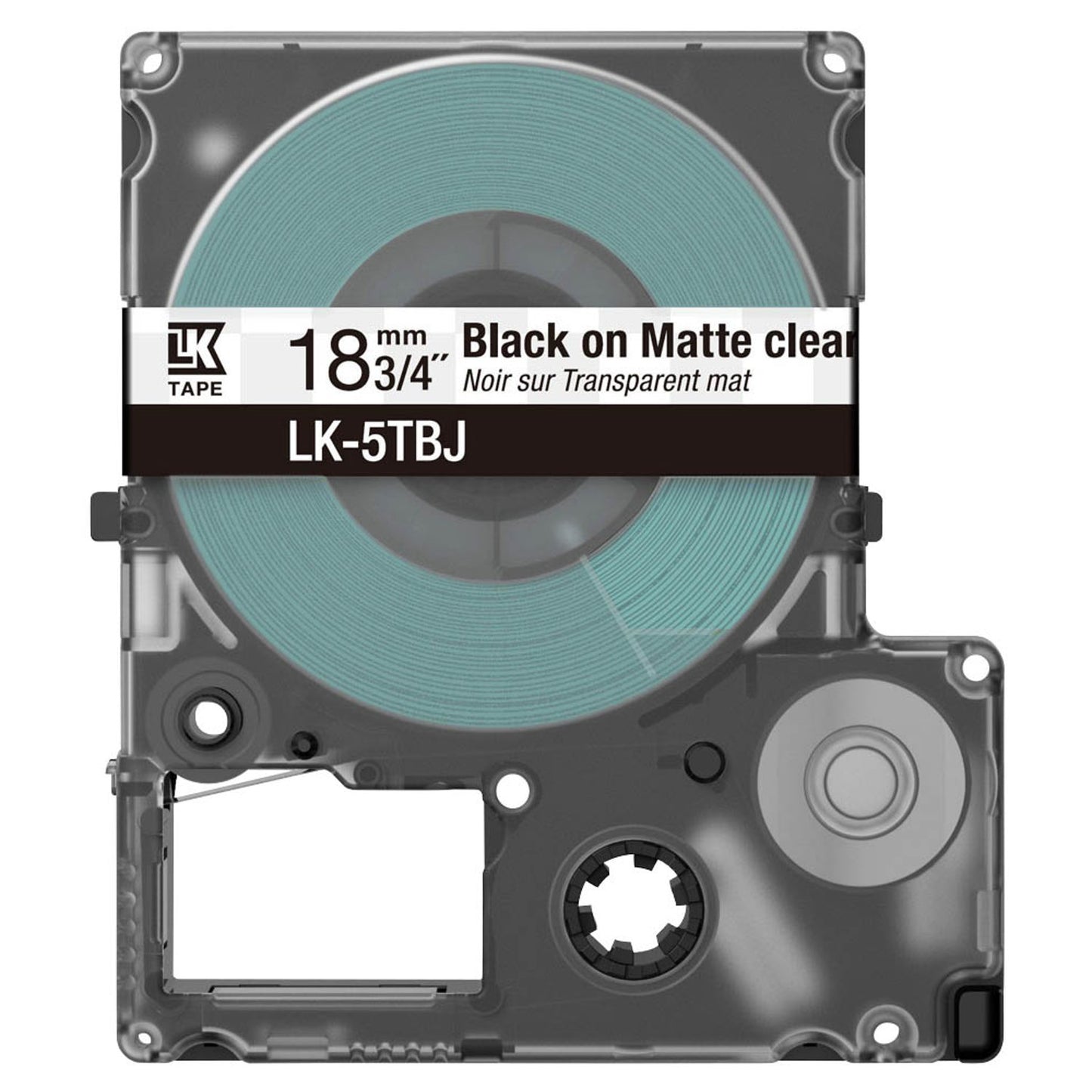 EPSON Schriftband LK LK-5TBJ , 18 mm schwarz auf transparent | C53S672066