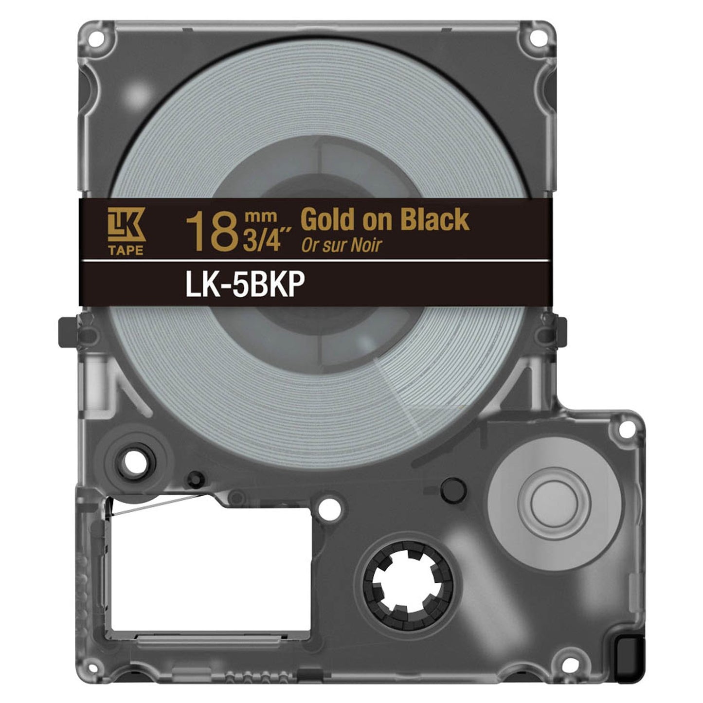 EPSON Schriftband LK LK-5BKP , 18 mm gold auf schwarz | C53S672095