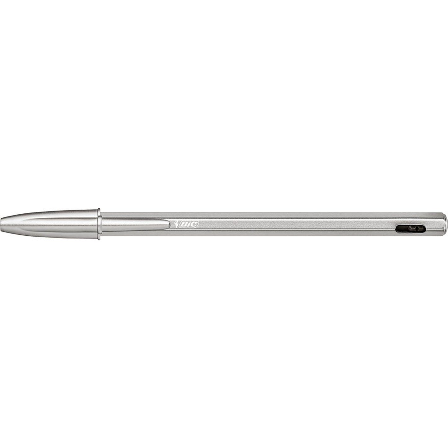 BIC Kugelschreiber Cristal Re'New silber, Schreibfarbe: blau | 997202