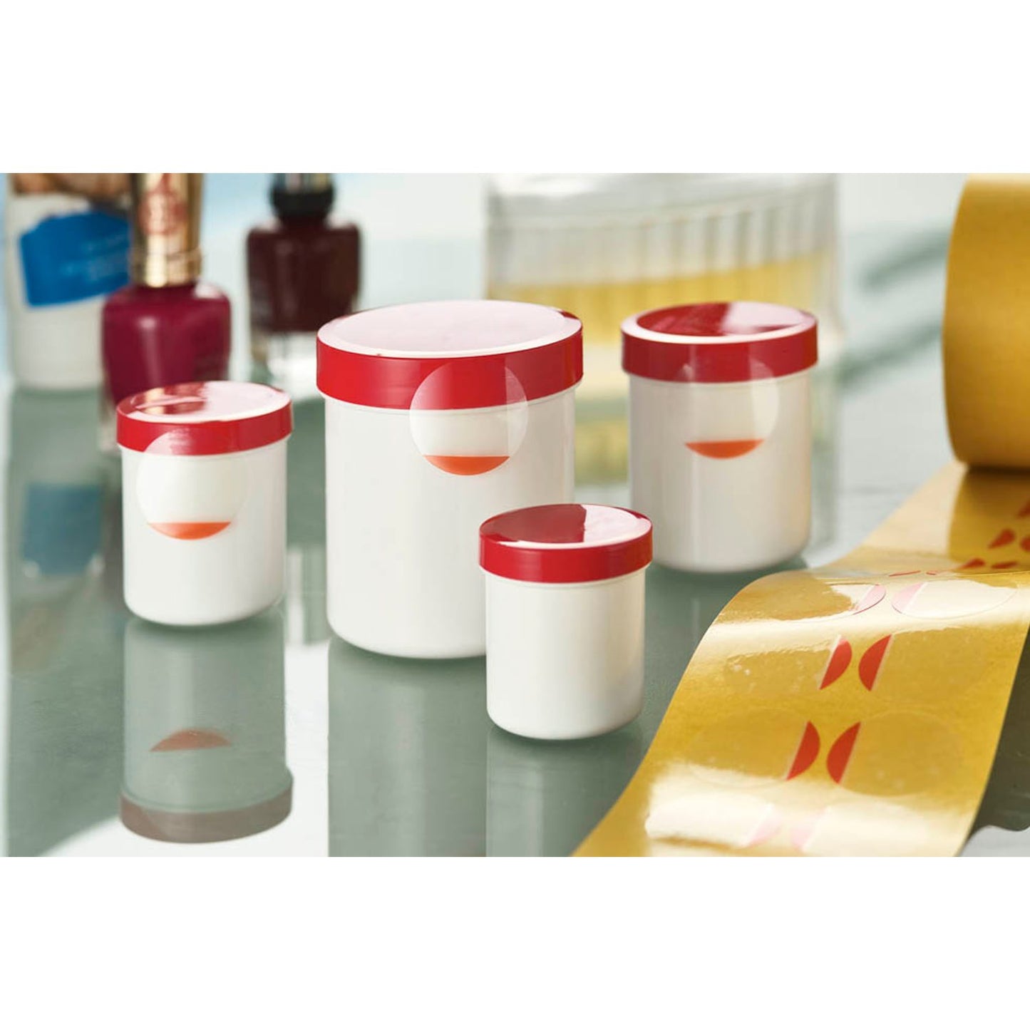 VELOFLEX Folien-Verschlussetiketten transparent 25,0 x 25,0 mm | 2010400 | 1 Rolle = 1.000 St.