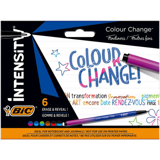 BIC Intensity Color Change Fineliner farbsortiert 0,4 mm | CEL1012091 | 1 Pack = 6 St.