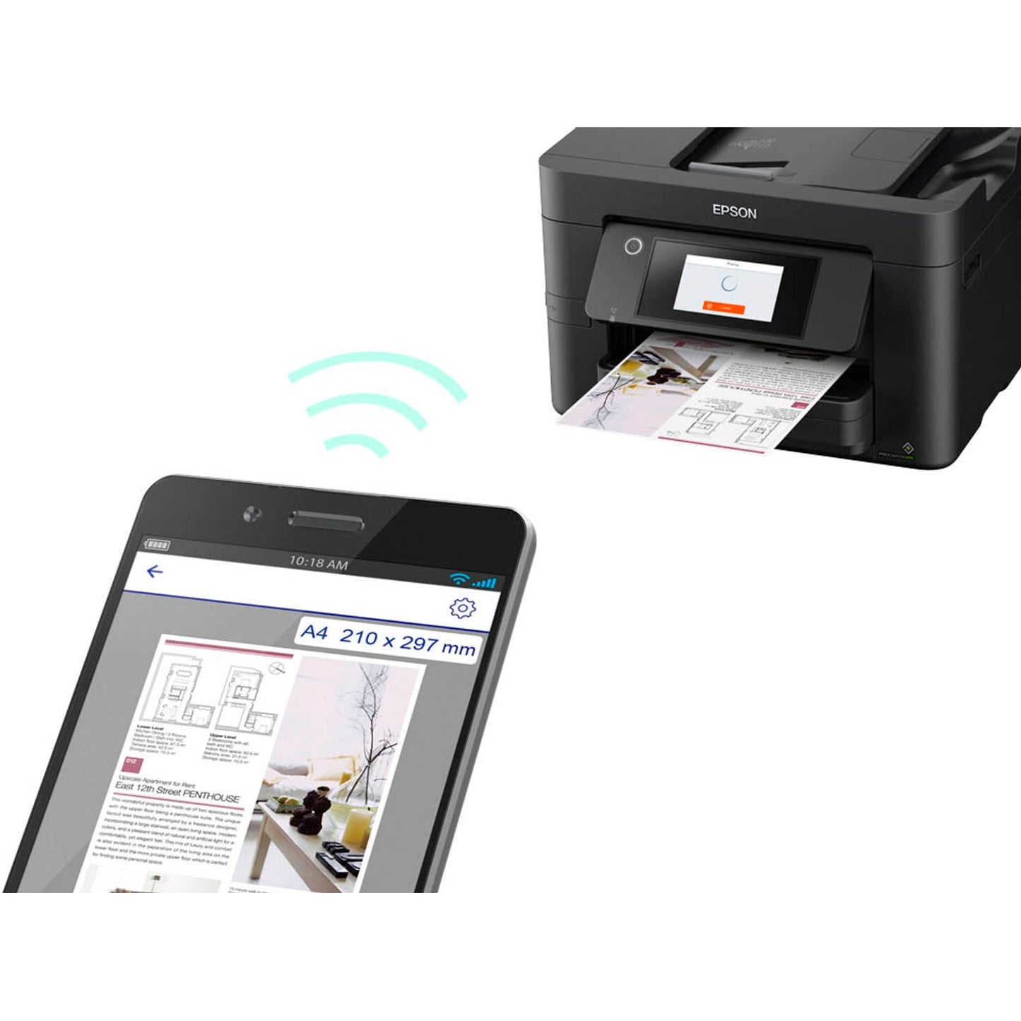 EPSON WorkForce Pro WF-4820DWF 4 in 1 Tintenstrahl-Multifunktionsdrucker schwarz | C11CJ06403