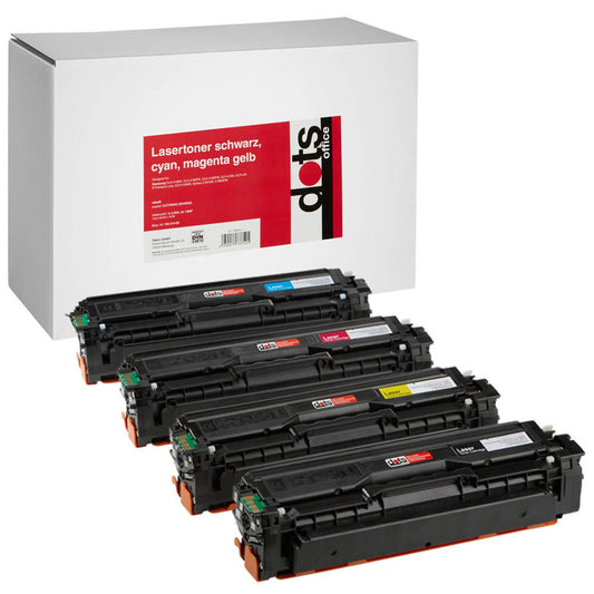 dots schwarz, cyan, magenta, gelb Toner kompatibel zu SAMSUNG CLT-P504C (SU400A), 4er-Set | 3511,0005-DOTS | 1 Pack = 4 St.