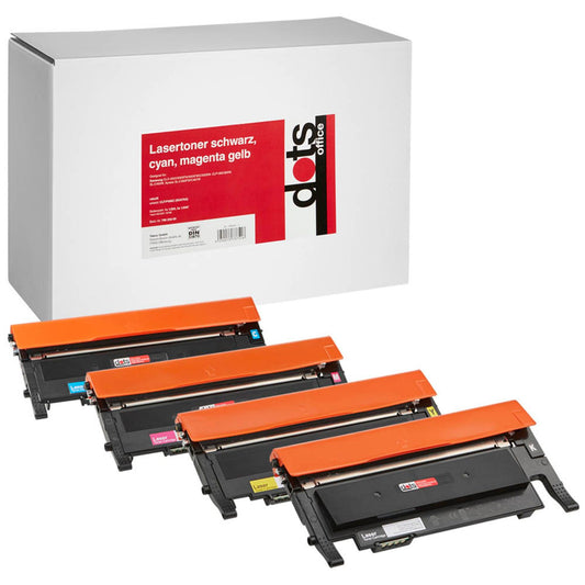 dots schwarz, cyan, magenta, gelb Toner kompatibel zu SAMSUNG CLT-P406C (SU375A), 4er-Set | 3510,0005-DOTS | 1 Pack = 4 St.