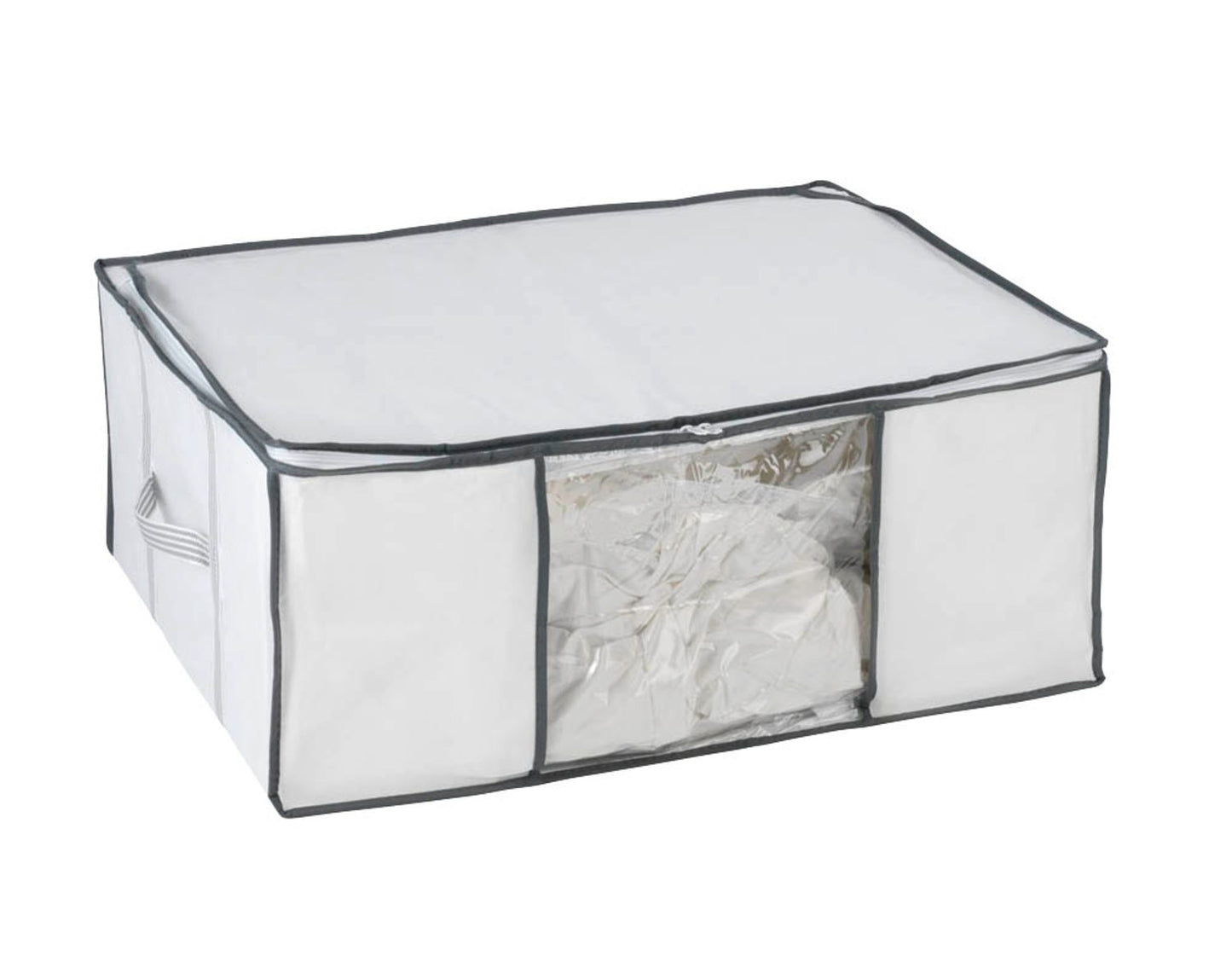 WENKO Soft Box Vakuum-Unterbettkommode perlweiß/grau