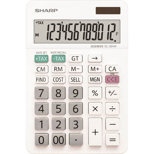 SHARP EL-334W Tischrechner weiß | SH-EL334W