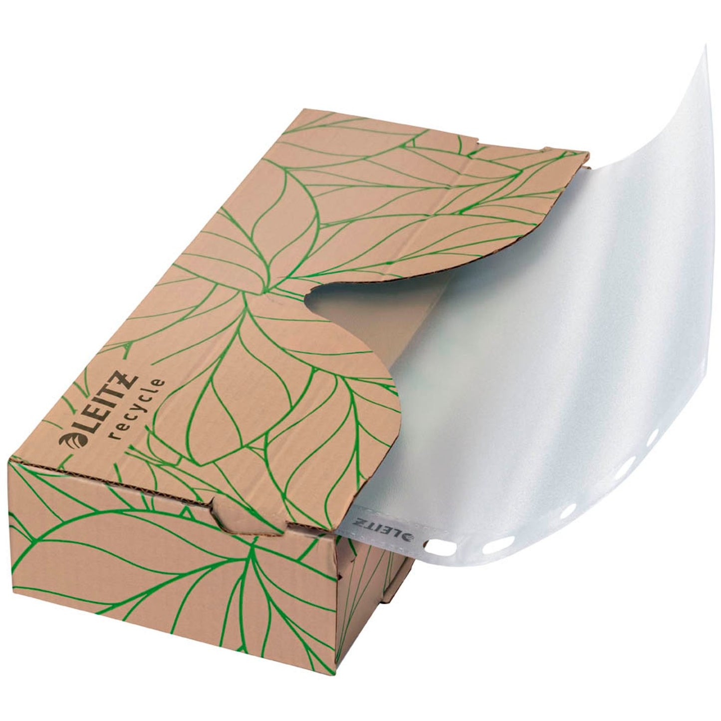 LEITZ Prospekthüllen Recycle 4022 DIN A4 transparent genarbt 0,07 mm | 40220003 | 1 Pack = 40 St.