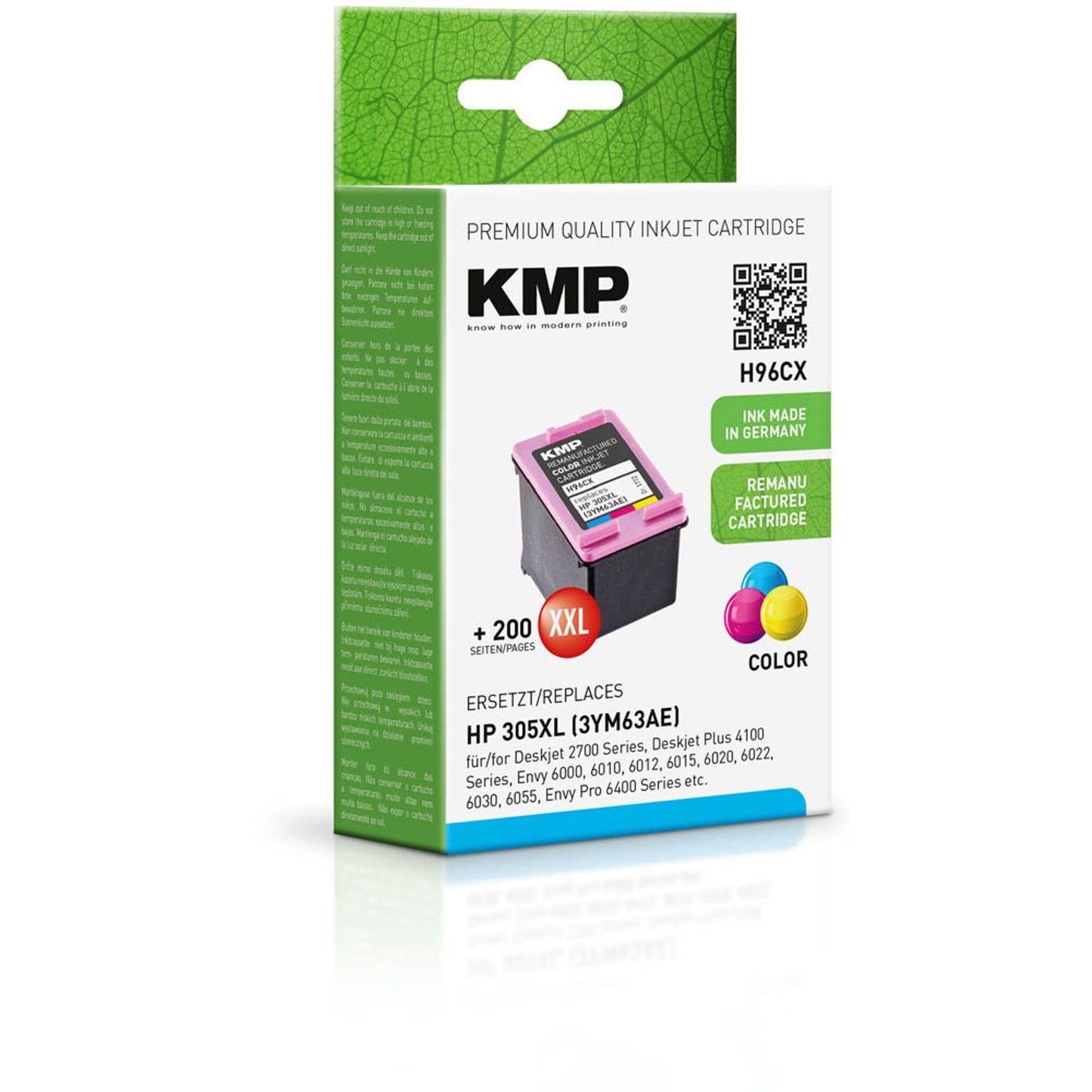 KMP H96CX color Druckerpatrone kompatibel zu HP 305XL (3YM63AE) | 1772,4030