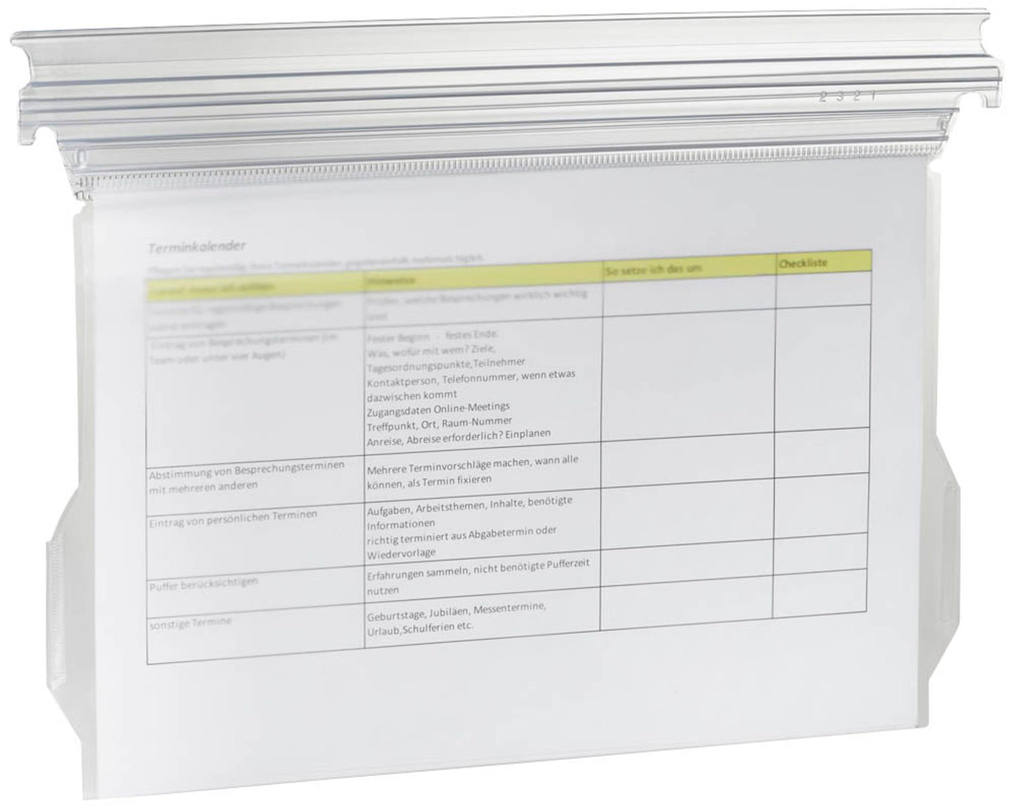 EICHNER Terminmappe VISIMAP transparent
