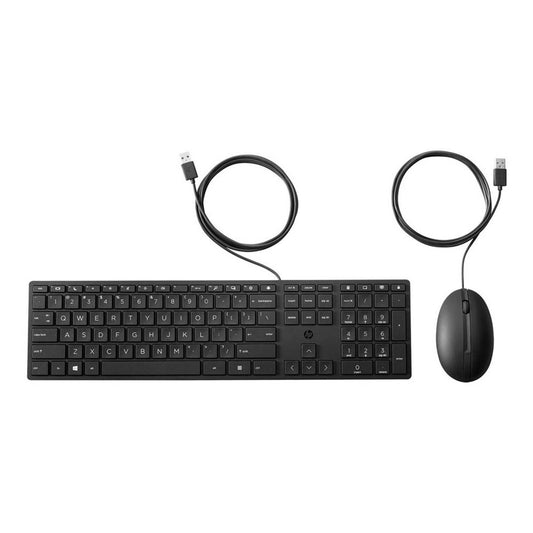 HP Wired 320MK Tastatur-Maus-Set kabelgebunden schwarz | 9SR36AA#ABD