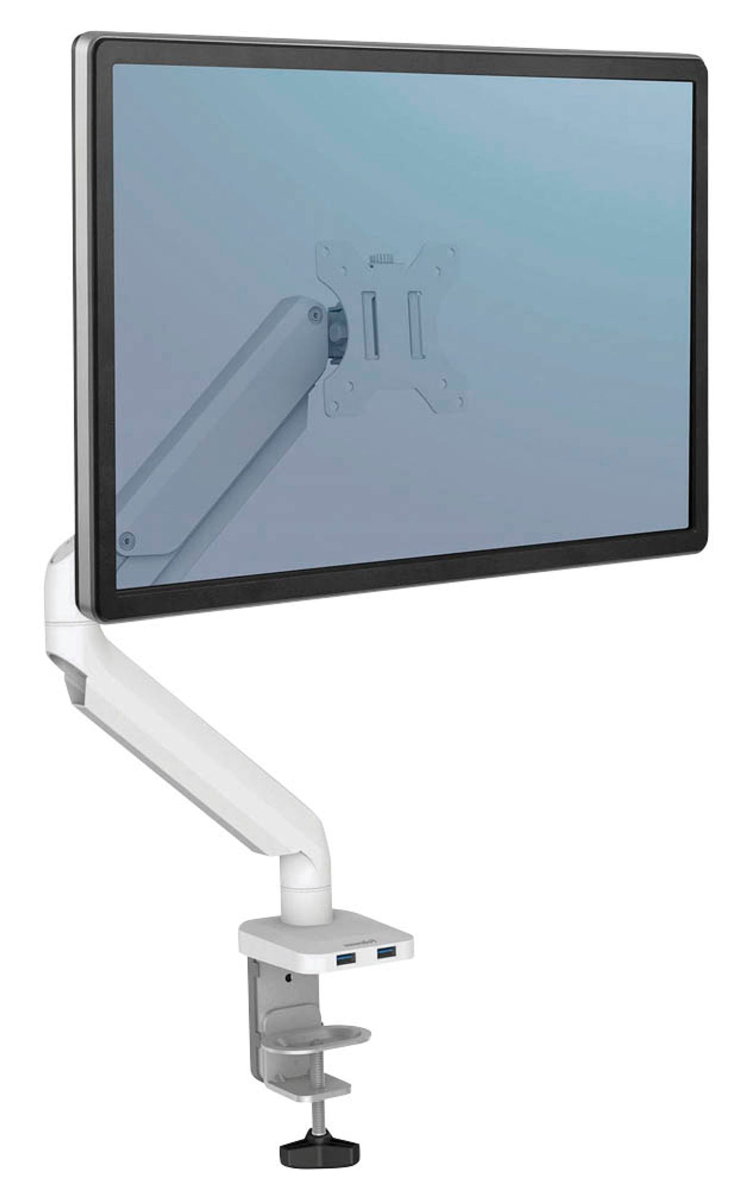 Fellowes Monitor-Halterung Platinum Series für 1 Monitor, Tischklemme, Tischbohrung