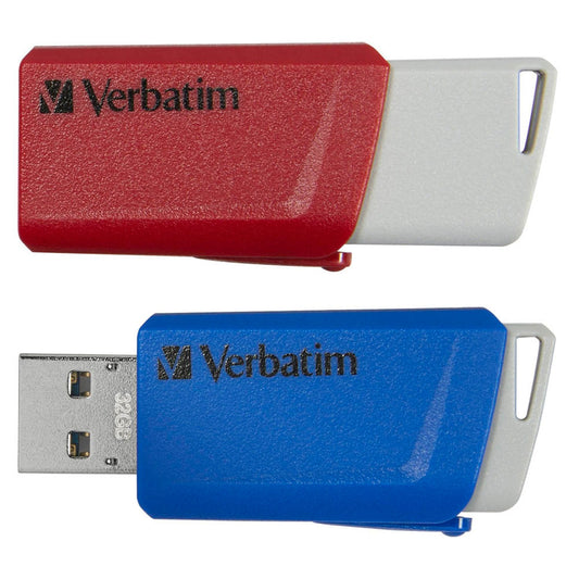 verbatim USB-Sticks Store ´n´ Click rot, blau 32 GB | 49308