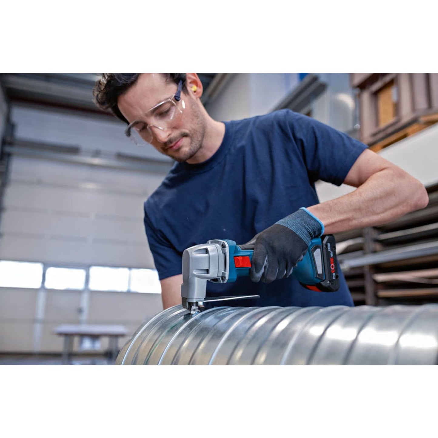 BOSCH Professional GSC 18V-16 E Akku-Blechschere 18,0 V, mit 2 Akkus | 601926301