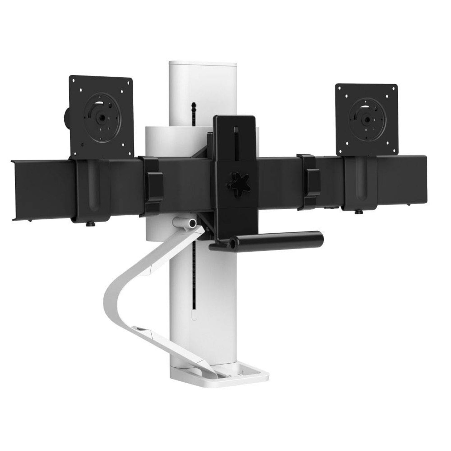 ergotron Monitor-Halterung TRACE weiß für 2 Monitore, Tischklemme, Tischbohrung | 45-631-216