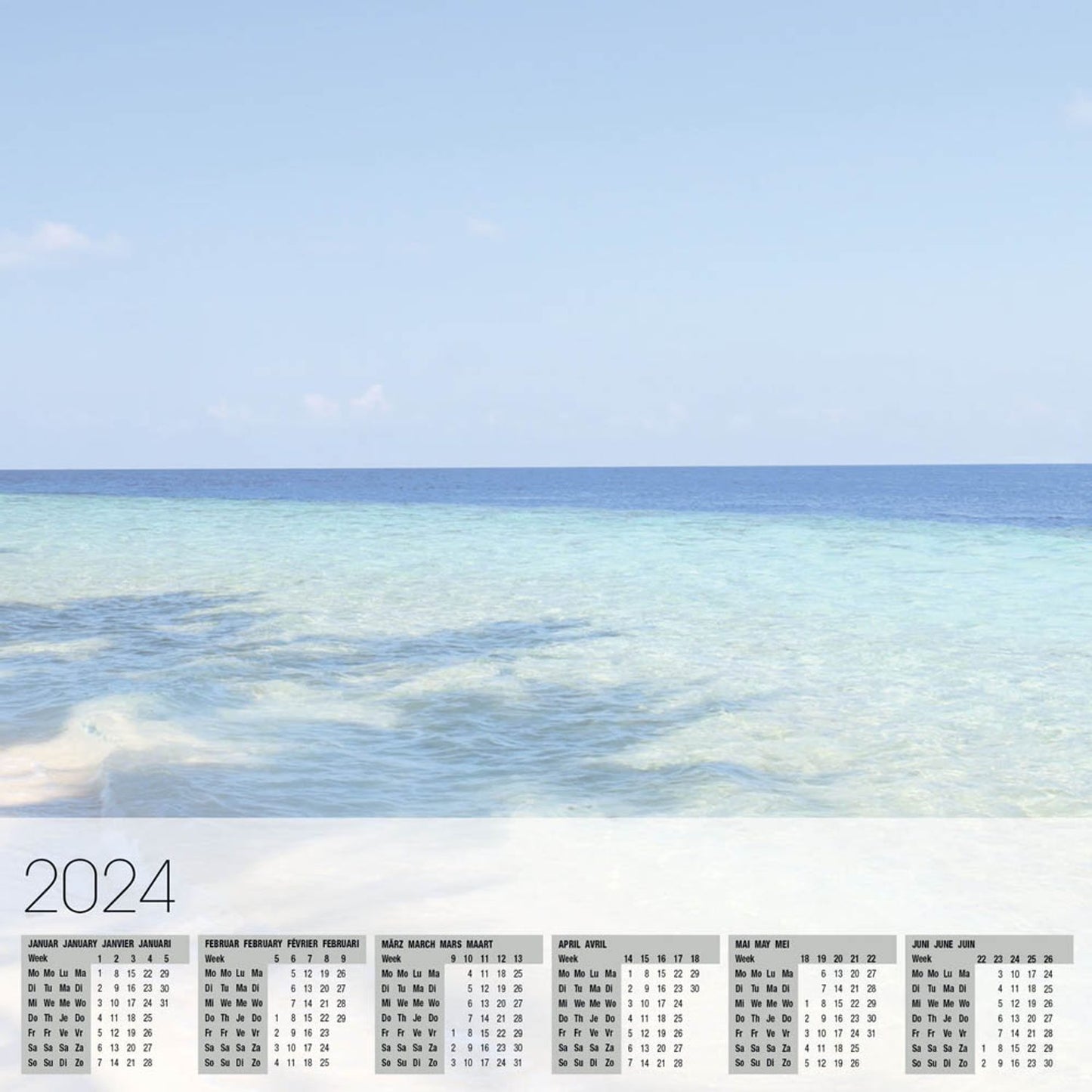 SIGEL Schreibtischunterlage Beach blau | HO470