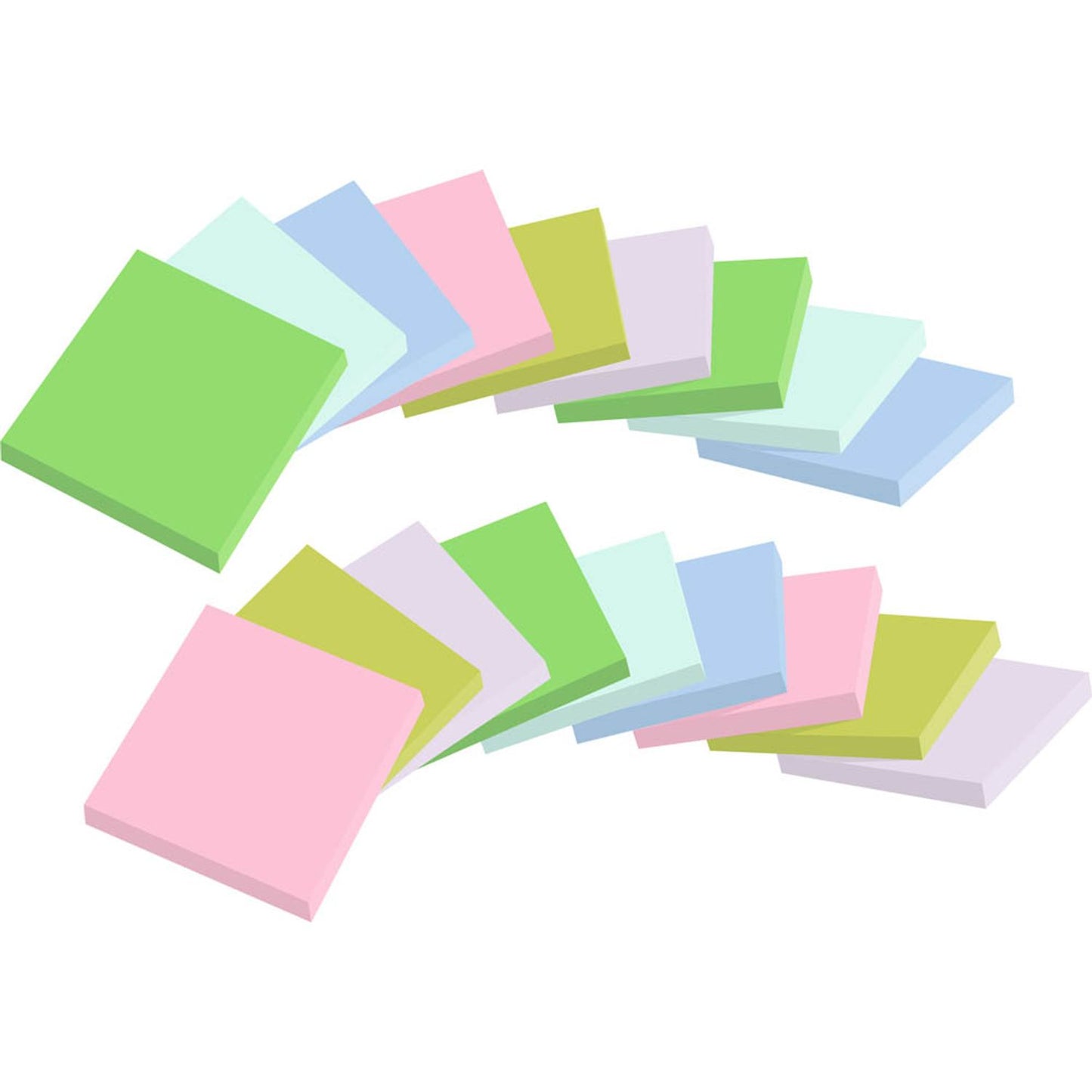 Post-it® Super Sticky Recycling Notes Haftnotizen extrastark farbsortiert, 18 Blöcke | 654 RSSCOL 14+4F | 1 Pack = 18 Blöcke