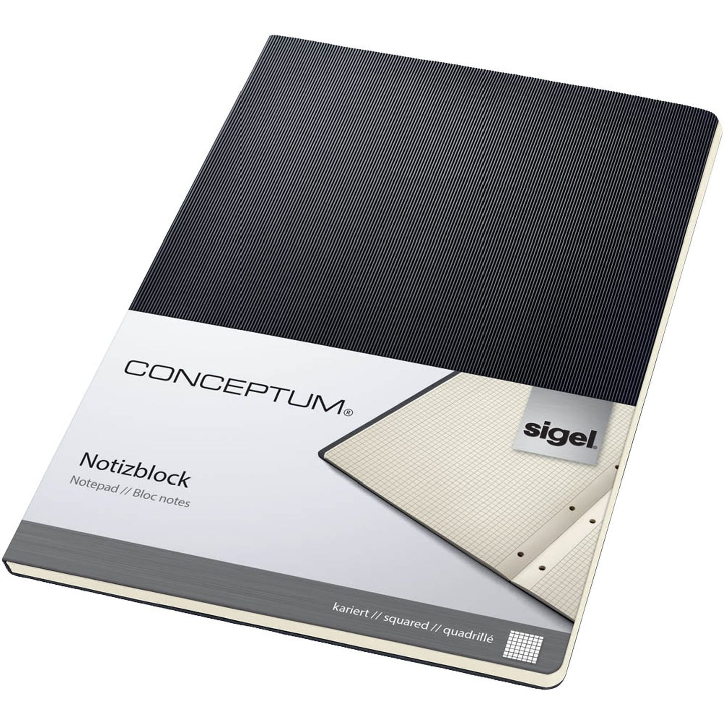 SIGEL Briefblock Conceptum® gelocht DIN A4 kariert | CO800