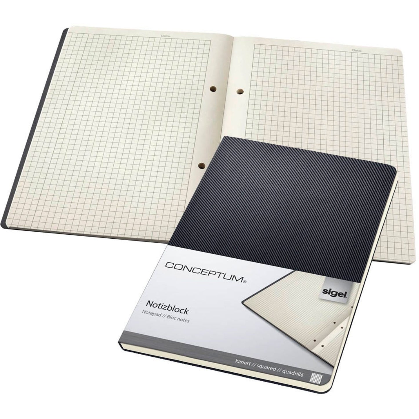 SIGEL Briefblock Conceptum® gelocht DIN A5 kariert | CO802