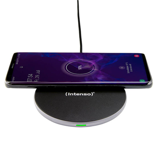 Intenso BA2 Induktive Ladestation schwarz, silber, Kabellänge: 1,5 m, 15 Watt | 7410520