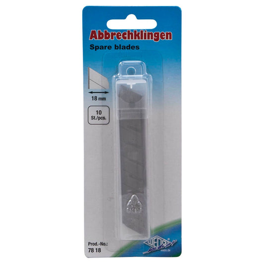 WEDO Cuttermesser-Klingen silber 18 mm | 7818 | 1 Pack = 10 St.