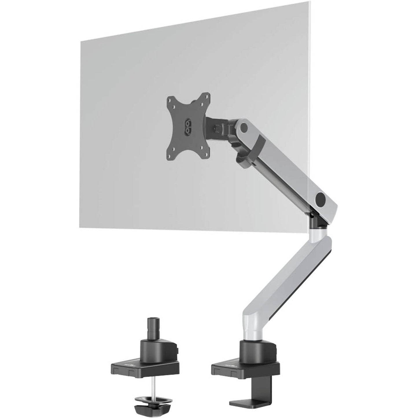 DURABLE Monitor-Halterung SELECT PLUS silber für 1 Monitor, Tischklemme, Tischbohrung | 509623