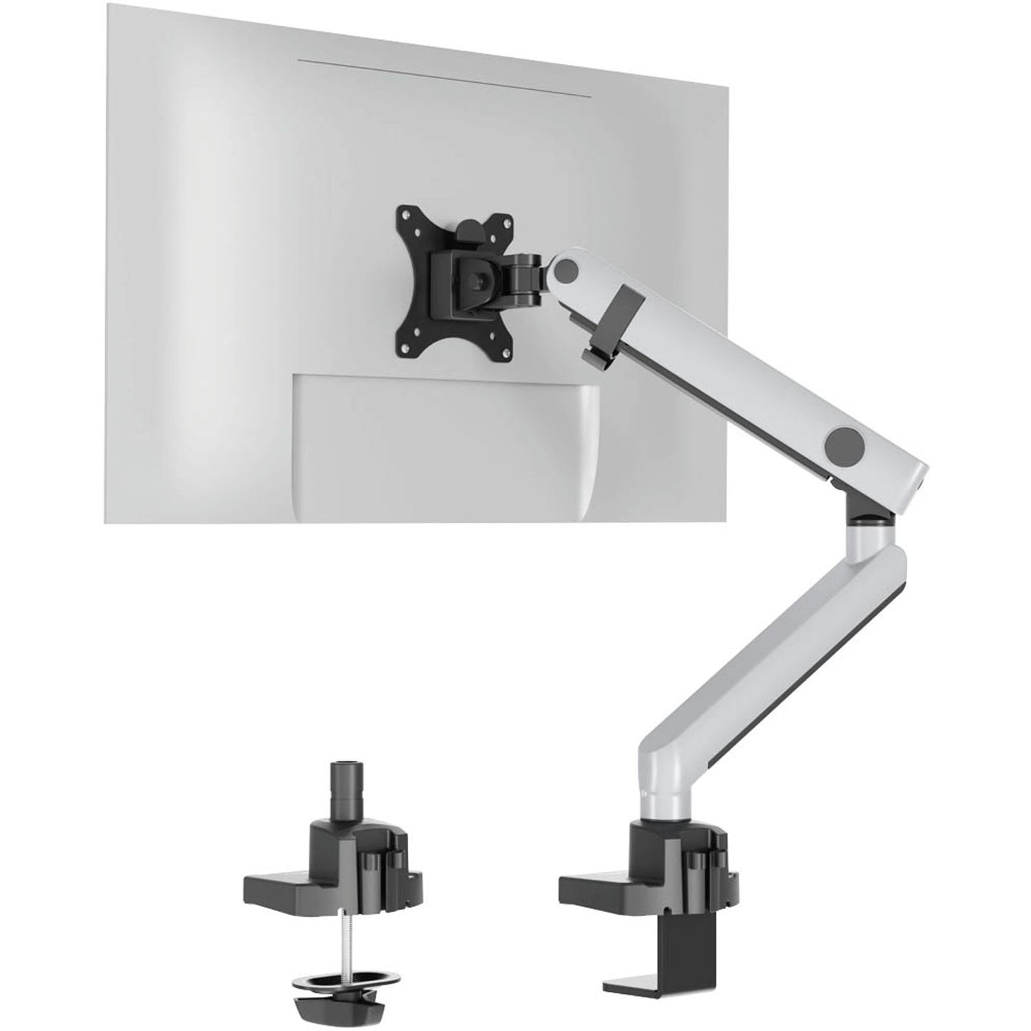 DURABLE Monitor-Halterung SELECT PLUS silber für 1 Monitor, Tischklemme, Tischbohrung | 509623