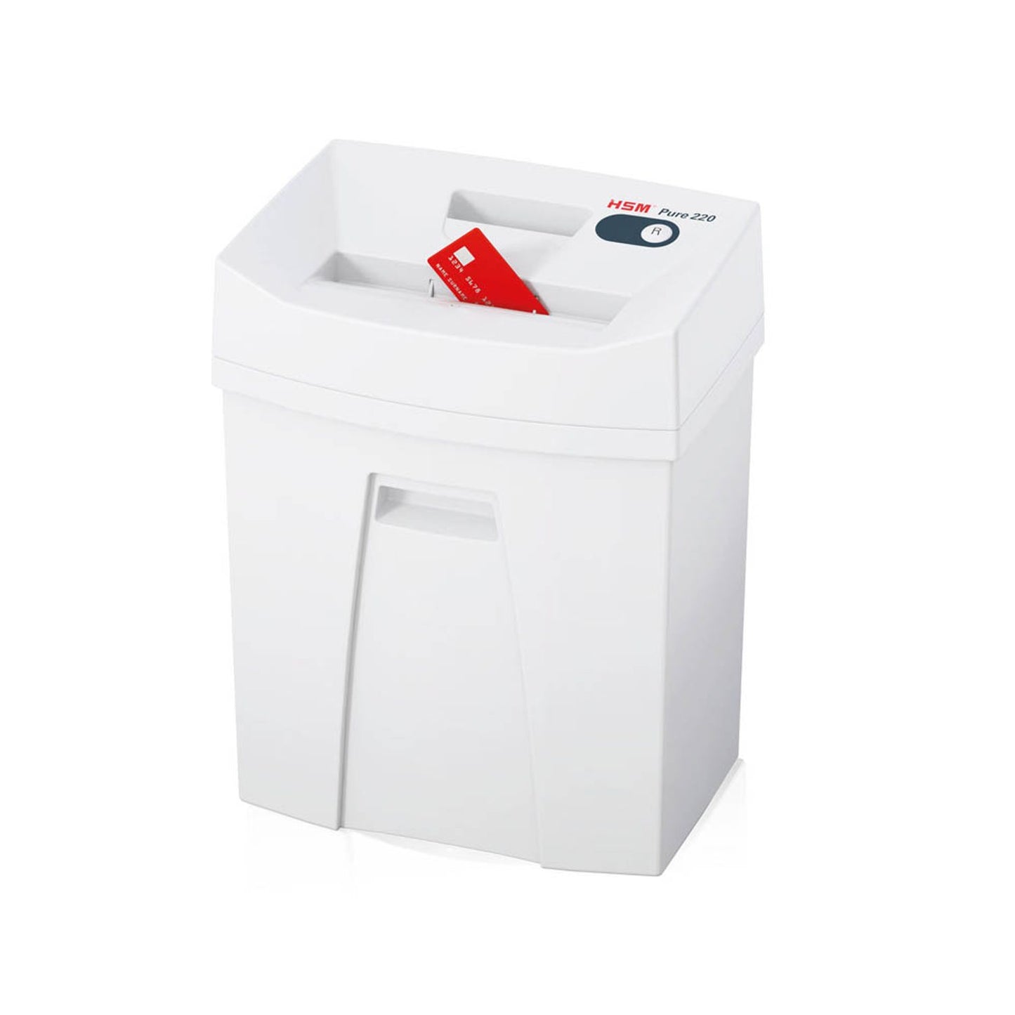 HSM Pure 220 Aktenvernichter mit Partikelschnitt P-4, 4 x 25 mm, bis , weiß | 2323111