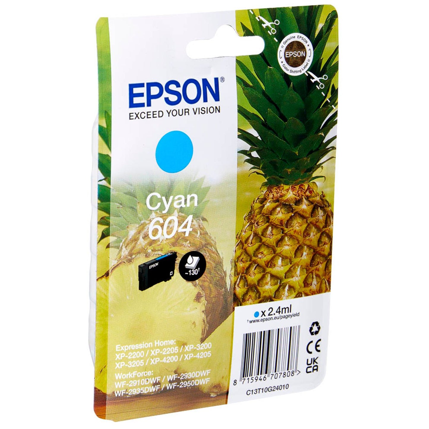 EPSON 604/T10G24 cyan Druckerpatrone | C13T10G24010