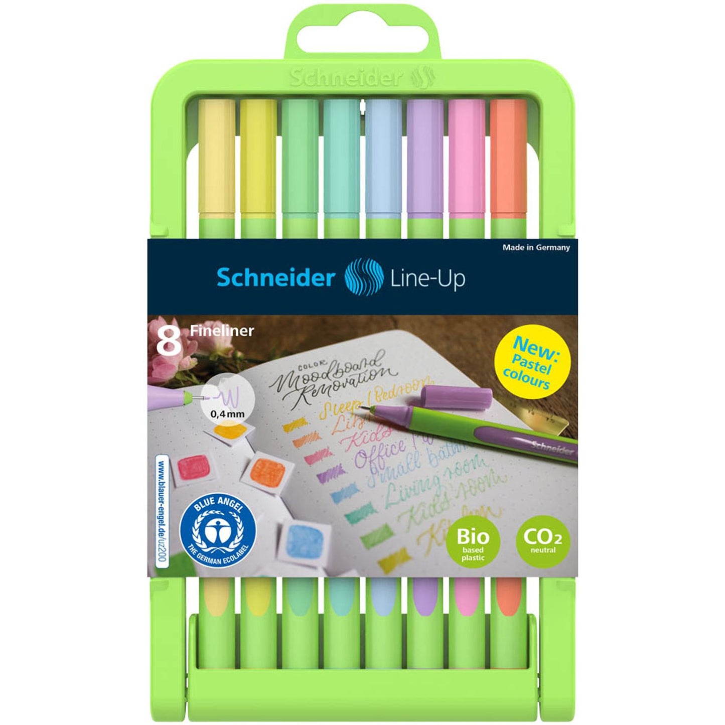 Schneider Line-Up Fineliner farbsortiert 0,4 mm | 191088 | 1 Pack = 8 St.