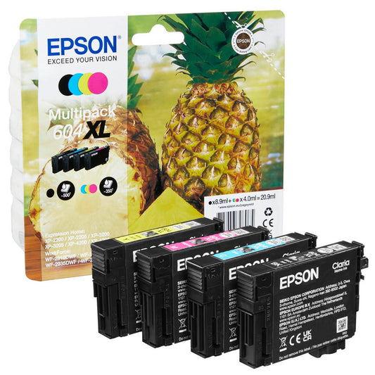 EPSON 604XL/T10H64 schwarz, cyan, magenta, gelb Druckerpatronen, 4er-Set | C13T10H64010 | 1 Pack = 4 St.