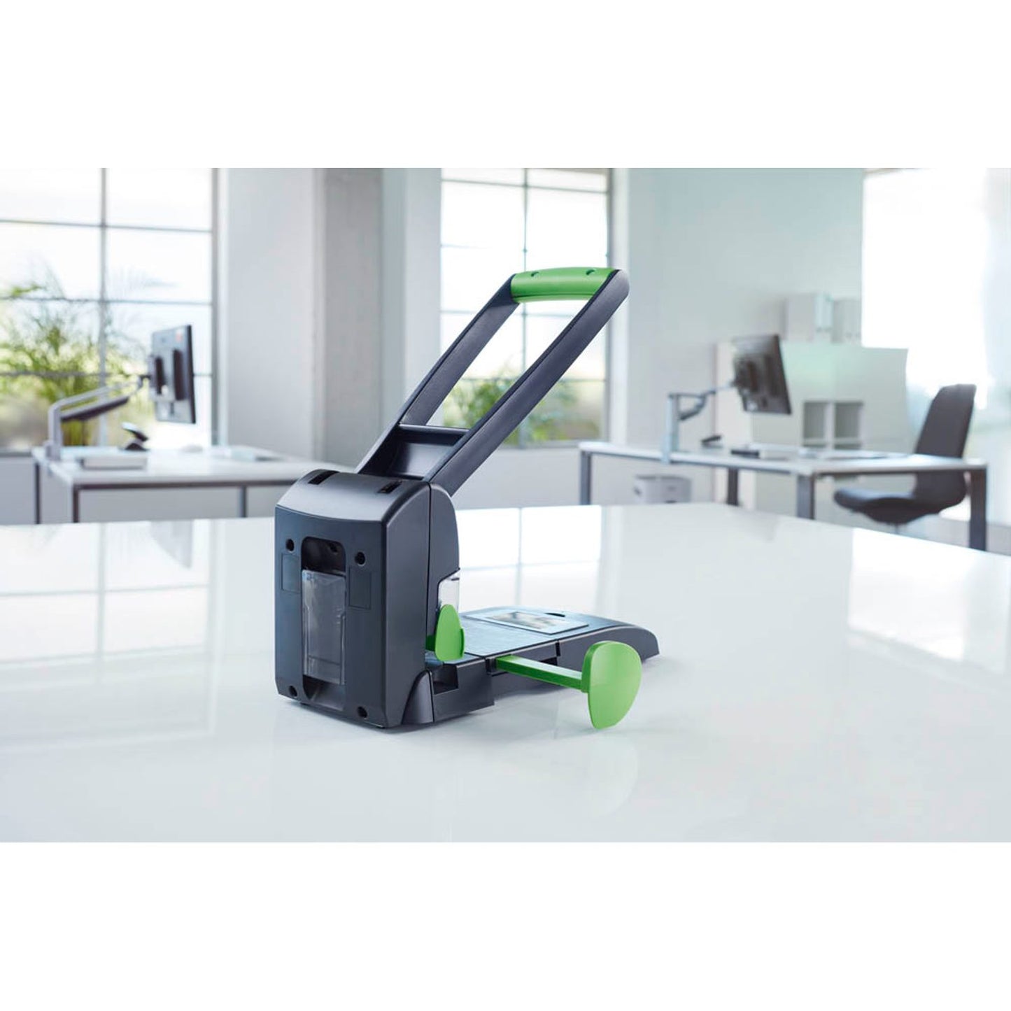 novus Registraturlocher B2200 RE+NEW schwarz/grün | 025-0651