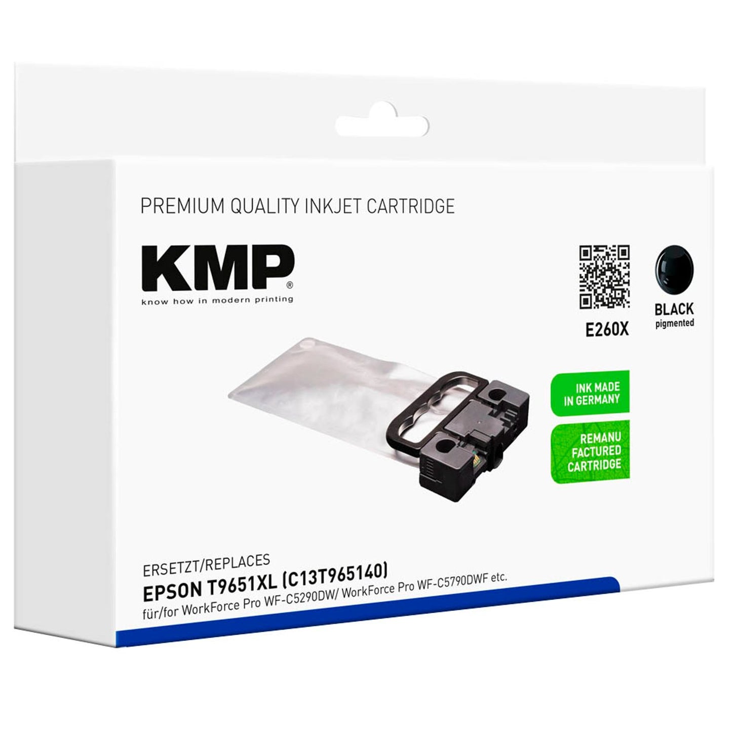 KMP E260X schwarz Druckerpatrone kompatibel zu EPSON T9651 | 1660,4001