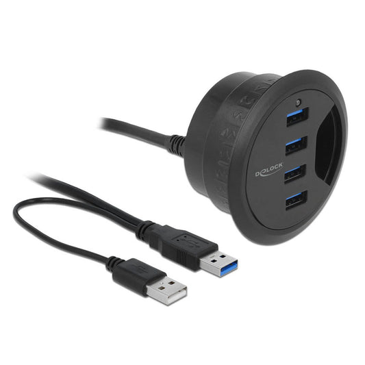 DeLOCK USB-Hub 4-fach schwarz | 62868