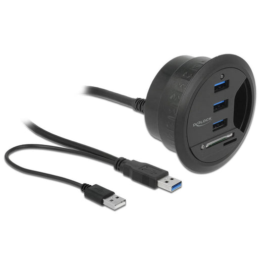 DeLOCK USB-Hub 3-fach schwarz | 62869