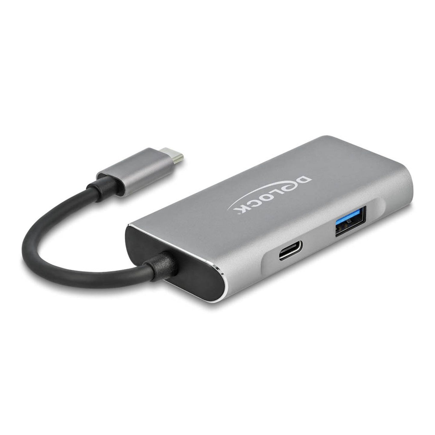 DeLOCK USB-Hub 4-fach silber | 63261